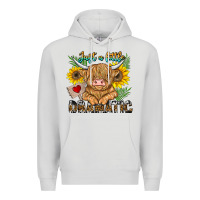 Dove Grey just a little dramatic Premium Hoodie - CowhideDigitalArt