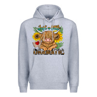 Heather Grey just a little dramatic Premium Hoodie - CowhideDigitalArt