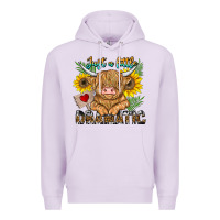 Lilac just a little dramatic Premium Hoodie - CowhideDigitalArt