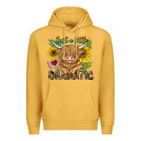 Mustard just a little dramatic Premium Hoodie - CowhideDigitalArt