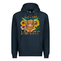 Navy just a little dramatic Premium Hoodie - CowhideDigitalArt