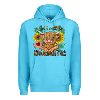 Ocean Blue just a little dramatic Premium Hoodie - CowhideDigitalArt