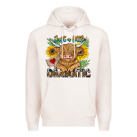 Pale Pink just a little dramatic Premium Hoodie - CowhideDigitalArt