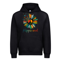 Black daisy peace sign hippie soul tshirt flower lovers gifts Urban Hoodie - longCreatives