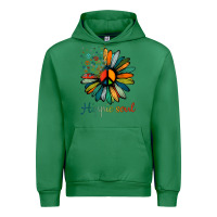Emerald daisy peace sign hippie soul tshirt flower lovers gifts Urban Hoodie - longCreatives