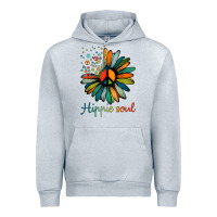 Heather Grey daisy peace sign hippie soul tshirt flower lovers gifts Urban Hoodie - longCreatives