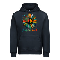 Navy daisy peace sign hippie soul tshirt flower lovers gifts Urban Hoodie - longCreatives