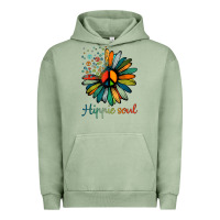 Pigment Oil Green daisy peace sign hippie soul tshirt flower lovers gifts Urban Hoodie - longCreatives