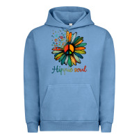 Pigment Pebble Blue daisy peace sign hippie soul tshirt flower lovers gifts Urban Hoodie - longCreatives