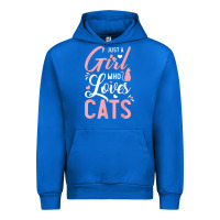 Cobalt just a girl who loves cats cute cat lover gifts Urban Hoodie - longCreatives