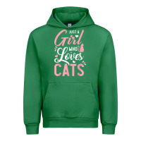 Emerald just a girl who loves cats cute cat lover gifts Urban Hoodie - longCreatives
