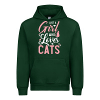 Forest Green just a girl who loves cats cute cat lover gifts Urban Hoodie - longCreatives