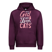 Mauve Wine just a girl who loves cats cute cat lover gifts Urban Hoodie - longCreatives