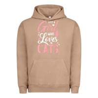 Pigment Burro just a girl who loves cats cute cat lover gifts Urban Hoodie - longCreatives