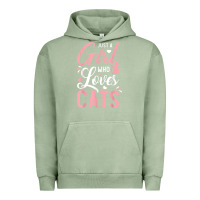 Pigment Oil Green just a girl who loves cats cute cat lover gifts Urban Hoodie - longCreatives