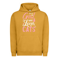 Pigment Peanut Butter just a girl who loves cats cute cat lover gifts Urban Hoodie - longCreatives