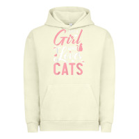 Pigment Pistachio just a girl who loves cats cute cat lover gifts Urban Hoodie - longCreatives