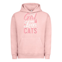 Pigment Salmon just a girl who loves cats cute cat lover gifts Urban Hoodie - longCreatives