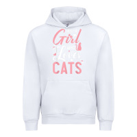 White just a girl who loves cats cute cat lover gifts Urban Hoodie - longCreatives