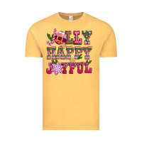 Vintage Mustard jolly happy joyful pink christmas Vintage Tee - CowGirlArtShop