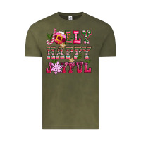 Vintage Olive jolly happy joyful pink christmas Vintage Tee - CowGirlArtShop