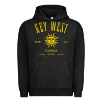 Pigment Black key west florida vintage distressed style design souvenir Urban Hoodie - longCreatives