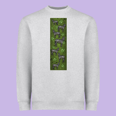 Zebra Heavyweight Sweatshirt Designed By Lillyallendesigns