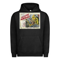 Pigment Black The Time Machine, Time Travel, Retro Movie Poster, Cult Classic, Futur Urban Hoodie - longCreatives