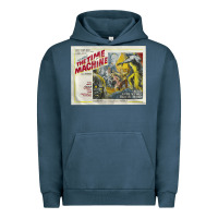 Pigment Midnight Navy The Time Machine, Time Travel, Retro Movie Poster, Cult Classic, Futur Urban Hoodie - longCreatives