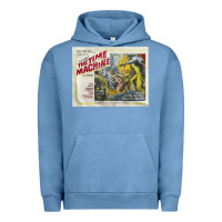 Pigment Pebble Blue The Time Machine, Time Travel, Retro Movie Poster, Cult Classic, Futur Urban Hoodie - longCreatives