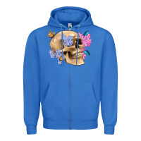 True Royal skull flora butterfly Zipper Hoodie - Artiststas