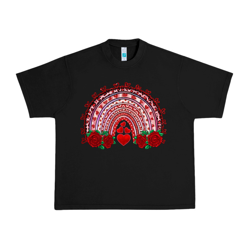 Valentines Day Rainbow With Roses Urban Heavy Tee by RanaPortraitStore | Teevron