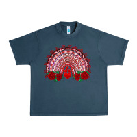 Midnight Navy valentines day rainbow with roses Urban Heavy Tee - RanaPortraitStore