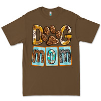 Cacao Dog Mom with Paw Premium Tee - texasbilliewilder