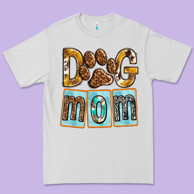 Dog Mom With Paw Premium Tee Designed By Texasbilliewilder