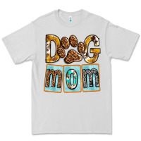 Dove Grey Dog Mom with Paw Premium Tee - texasbilliewilder