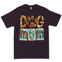 Plum Dog Mom with Paw Premium Tee - texasbilliewilder