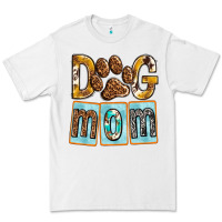 White Dog Mom with Paw Premium Tee - texasbilliewilder
