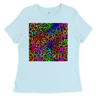 Baby Blue Pride leopard seamless pattern Ladies Tee - NancyCooperArtShop