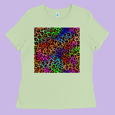 Pride Leopard Seamless Pattern Ladies Tee Designed By Nancycooperartshop