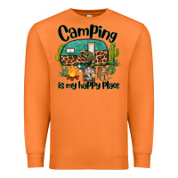 Carrot camping is my happy place caravan and gnome Premium Sweatshirt - BarkalooDesign