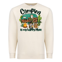 Sandshell camping is my happy place caravan and gnome Premium Sweatshirt - BarkalooDesign