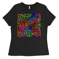Black Pride leopard seamless pattern Ladies Tee - NancyCooperArtShop