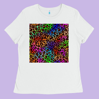 Pride Leopard Seamless Pattern Ladies Tee Designed By Nancycooperartshop