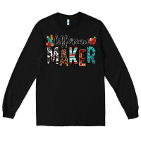 Black difference maker teacher Long Sleeve Tee - OliviaCreatesArt