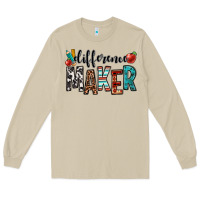 Mushroom difference maker teacher Long Sleeve Tee - OliviaCreatesArt