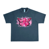Midnight Navy Cancer ribbon butterfly Cancer Awareness Urban Heavy Tee - HowdyJamesFarm