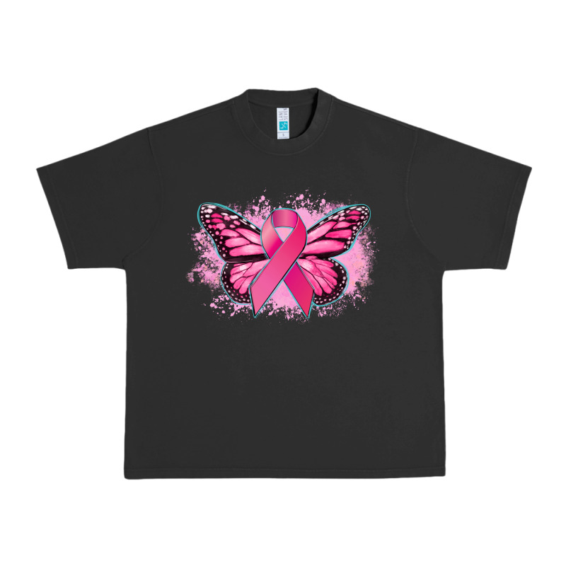 Cancer Ribbon Butterfly Cancer Awareness Urban Heavy Tee by HowdyJamesFarm | Teevron