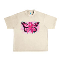 Sandshell Cancer ribbon butterfly Cancer Awareness Urban Heavy Tee - HowdyJamesFarm