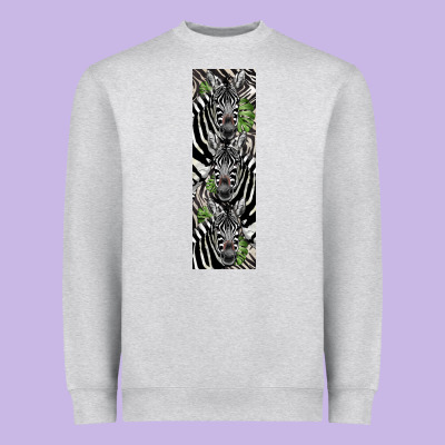 Zebra Heavyweight Sweatshirt Designed By Lillyallendesigns
